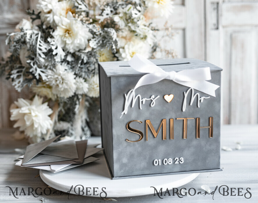 KARTONBOXEN  
 Samtkartenboxen Kartenbox, Hochzeitskartenbox mit Deckel, Frühlingshochzeit Geldbox, Hochzeitskartenbox mit Schlitz und Karten und Geschenk-Bogen Acrylschild-Set