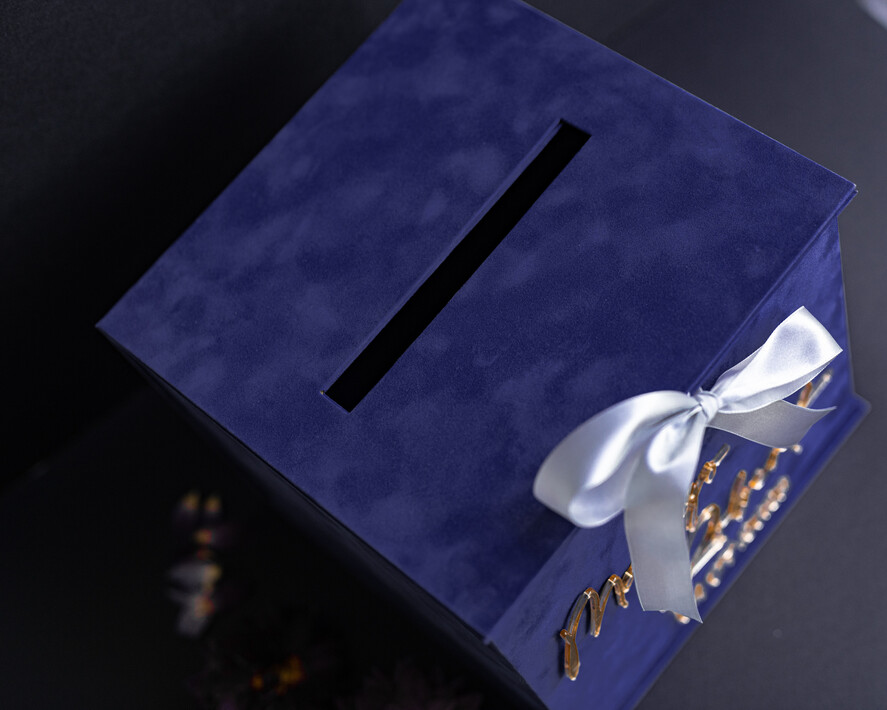 KARTONBOXEN  
 Samtkartenboxen Geschenkkartenbox & Karten, Samt Navy Blau Hochzeitswunschbrunnen Geldgeschenkkartenbox, Personalisierte Hochzeitskartenbox, Luxus Kartenbox, Hochzeitskartenbox mit Deckel, Hochzeitsgeldbox, Hochzeitskartenbox