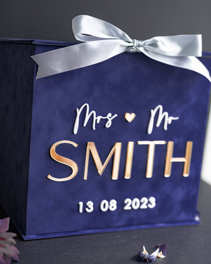 KARTONBOXEN  
 Samtkartenboxen Geschenkkartenbox & Karten, Samt Navy Blau Hochzeitswunschbrunnen Geldgeschenkkartenbox, Personalisierte Hochzeitskartenbox, Luxuriöse Kartenbox, Hochzeitskartenbox mit Deckel, Hochzeitsgeldbox, Hochzeitskartenbox
