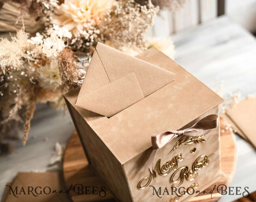 KARTONBOXEN  
 Samtkartenboxen Kartenbox & Bogen-Acryl-Set, Hochzeitskartenbox mit Deckel, Frühlingshochzeits-Geldbox, Hochzeitskartenbox mit Schlitz sowie Karten- und Geschenk-Bogen-Acryl-Schild-Set.