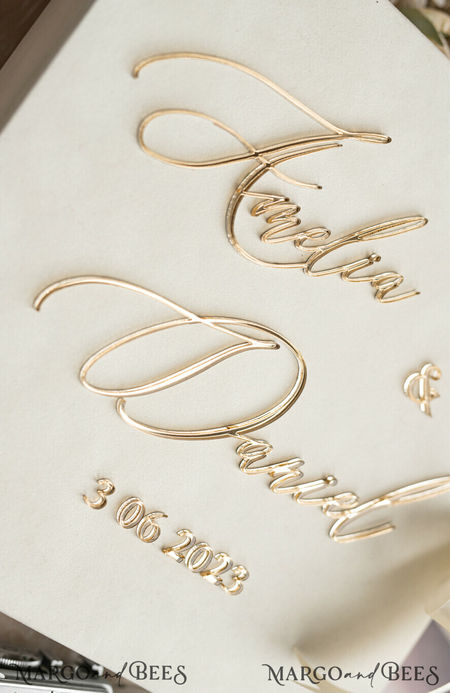 FOTOALBUM/ FOTOBOX Velvet Foto Box Fotografen Box Elfenbein Große Samt Foto Box, Gold Fotografen Box, Hochzeits Erinnerungsbox, Gold Spiegel Maßgeschneiderte Erinnerungsbox, Fotografen Geschenke für Klienten, Hochzeitsbilder Verpackung, Maßgeschneiderte Fotobox
