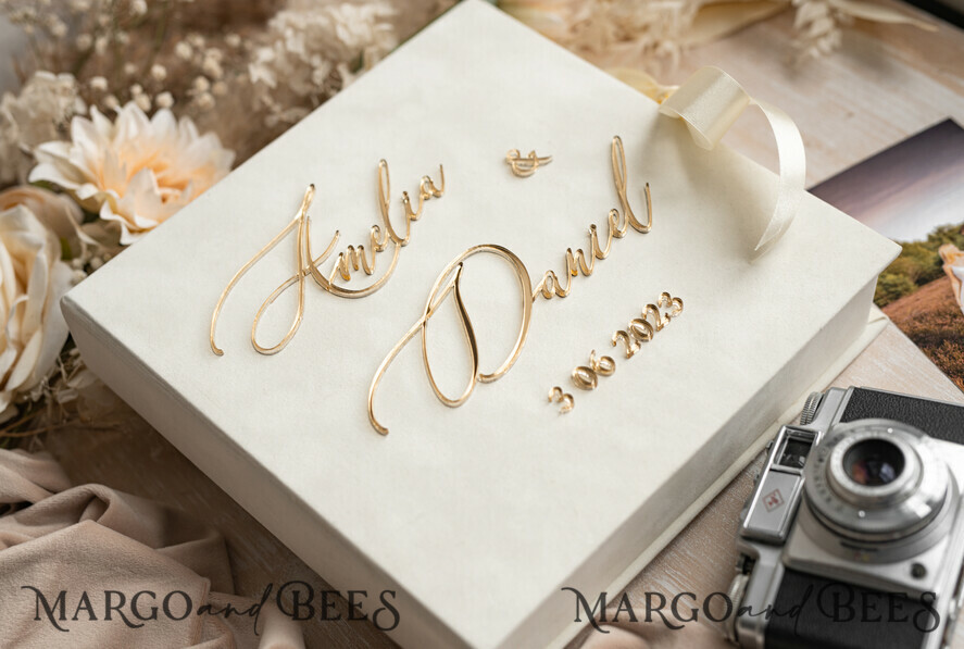 FOTOALBUM/ FOTOBOX Velvet Foto Box Fotografen Box Elfenbein Große Samt Foto Box, Gold Fotografen Box, Hochzeits Erinnerungsbox, Gold Spiegel Maßgeschneiderte Erinnerungsbox, Fotografen Geschenke für Klienten, Hochzeitsbilder Verpackung, Maßgeschneiderte Fotobox