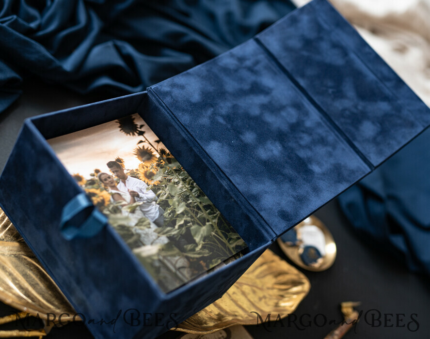 FOTOALBUM/ FOTOBOX Velvet Foto Box Fotografen Box Samtkasten für Fotos Fotografenbox Hochzeitsgedächtnisbox, individuelle Erinnerungsbox, Fotografengeschenke für Kunden, Verpackung für Hochzeitsbilder, individuelle Fotokiste
