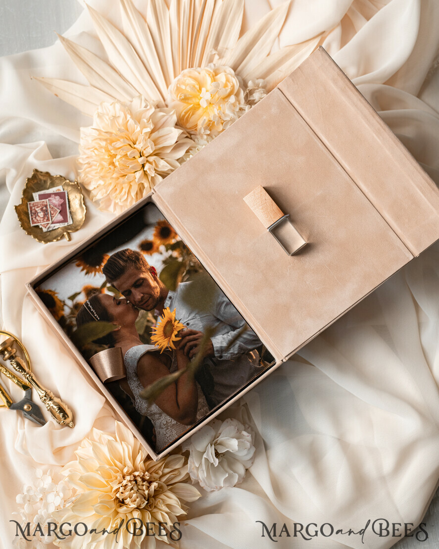 FOTOALBUM/ FOTOBOX Velvet Foto Box Fotografen Box Tan Samt Foto Box Fotografen Box Hochzeits Erinnerungsbox, Beige Individuelle Andenken Box, Taupe Fotografen Geschenke für Kunden, Hochzeitsbilder Verpackung, Individuelle Fotografie Nackt Box