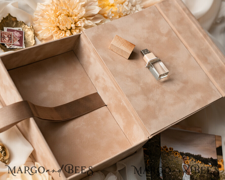 FOTOALBUM/ FOTOBOX Velvet Foto Box Fotografen Box Tan Samt Foto Box Fotografen Box Hochzeits Erinnerungsbox, Beige Individuelle Andenken Box, Taupe Fotografen Geschenke für Kunden, Hochzeitsbilder Verpackung, Individuelle Fotografie Nackt Box