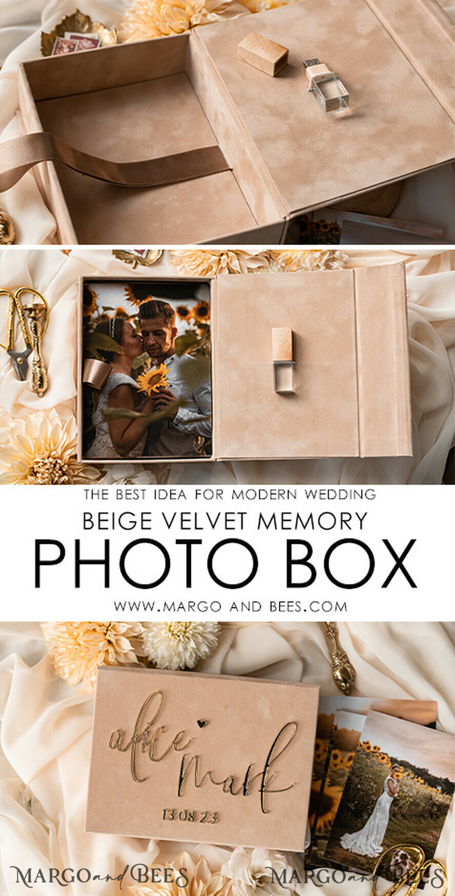 FOTOALBUM/ FOTOBOX Velvet Foto Box Fotografen Box Tan Samt Foto Box Fotografen Box Hochzeits Erinnerungsbox, Beige Individuelle Andenken Box, Taupe Fotografen Geschenke für Kunden, Hochzeitsbilder Verpackung, Individuelle Fotografie Nackt Box