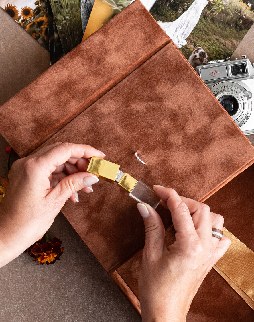 FOTOALBUM/ FOTOBOX Velvet Foto Box Fotografen Box Terrakotta Samt Foto Box Fotografen Box Hochzeitsgedächtnis Box, verbranntes Orange benutzerdefinierte Andenken Box, Rost Fotograf Geschenke für Kunden, Hochzeitsbilder Verpackung, benutzerdefinierte Fotografie Kupfer Box