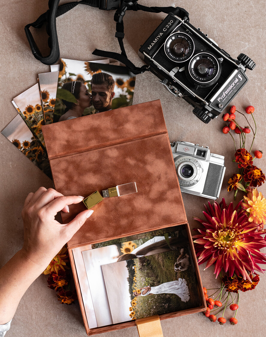 FOTOALBUM/ FOTOBOX Velvet Foto Box Fotografen Box Terrakotta Samt Foto Box Fotografen Box Hochzeitsgedächtnis Box, verbranntes Orange benutzerdefinierte Andenken Box, Rost Fotograf Geschenke für Kunden, Hochzeitsbilder Verpackung, benutzerdefinierte Fotografie Kupfer Box
