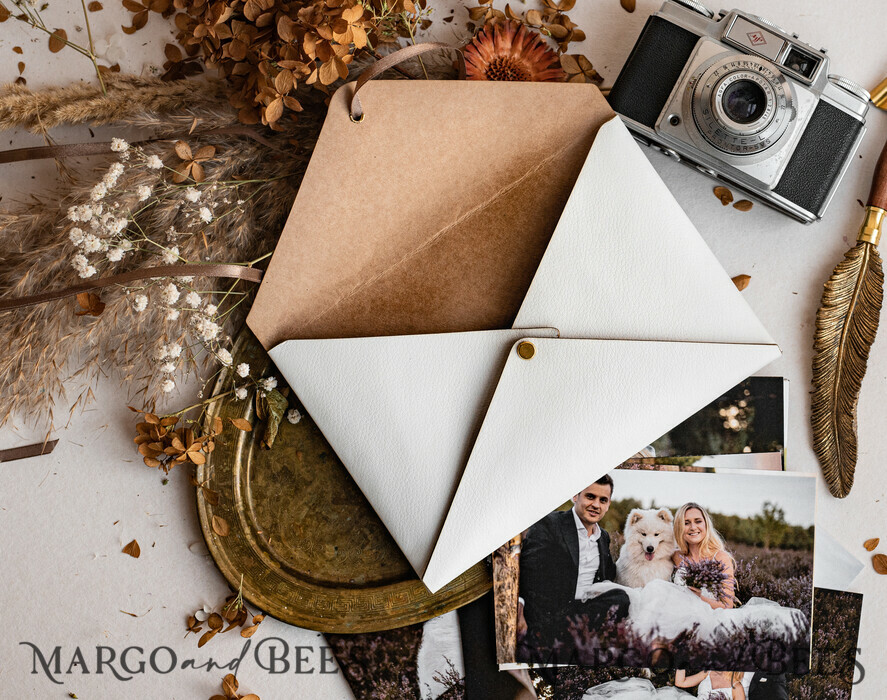 FOTOALBUM/ FOTOBOX Umschläge für Fotos Verpackung für Hochzeits- und Familienfotografen, maßgeschneiderter Lederumschlag für Fotos, gravierte Lederhülle für Abzüge 5x7.