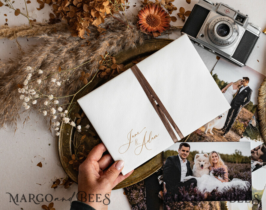 FOTOALBUM/ FOTOBOX Umschläge für Fotos Verpackung für Hochzeits- und Familienfotografen, maßgeschneiderter Lederumschlag für Fotos, gravierte Lederhülle für Abzüge 5x7.