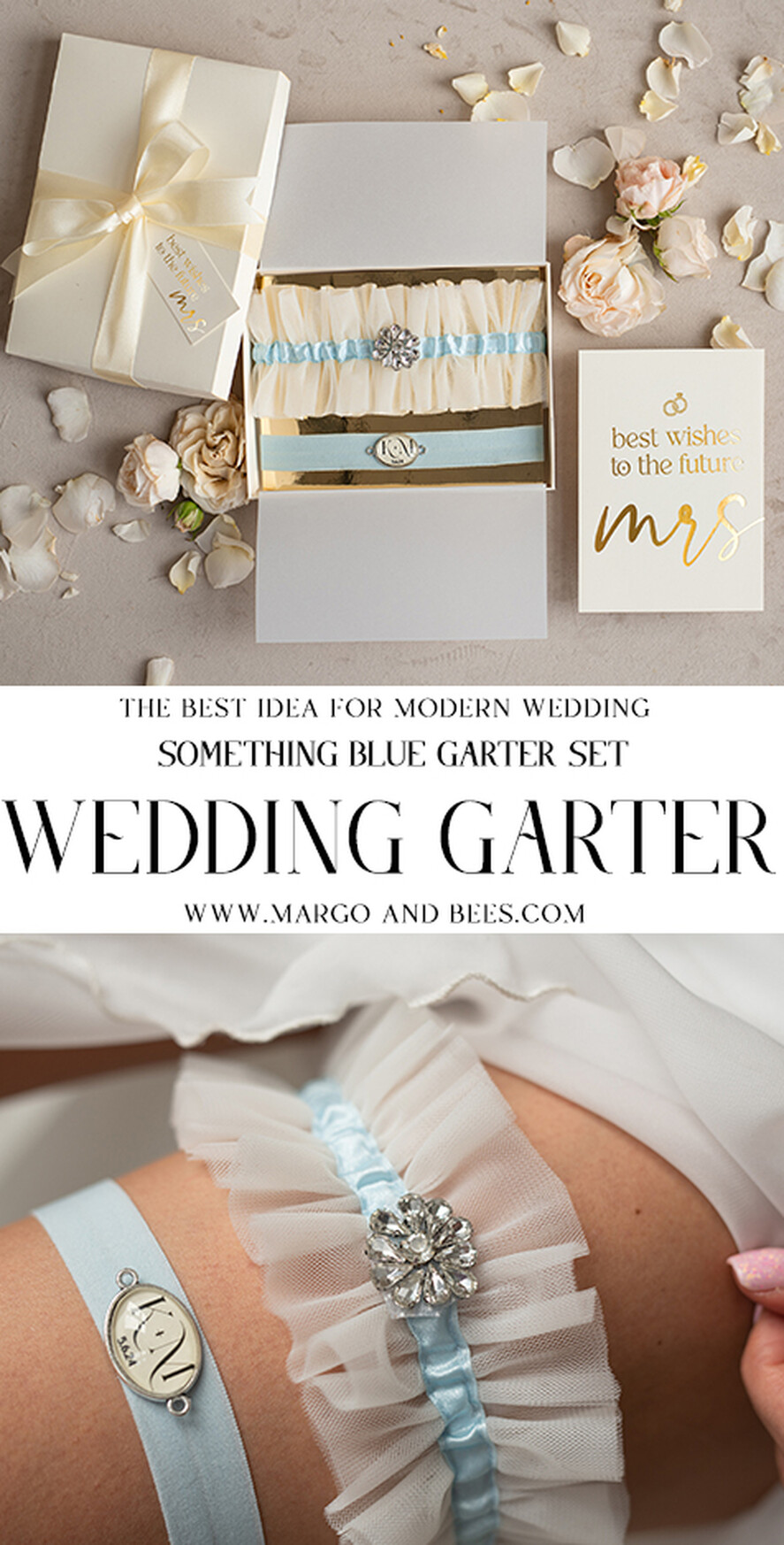 BRAUT Bolero, Kleider, Strumpfband STRUMPFBAND FÜR DIE BRAUT Set aus zwei Gartern, personalisierte Hochzeitsgarderobe in Box, etwas blaues Tüllgarderobe & personalisiertes Wurfset, Garter für die Braut, Geschenk zur Brautparty, cremefarbene Tüllgarderobe Set, Geschenk für die Braut, Wurfgarter.
