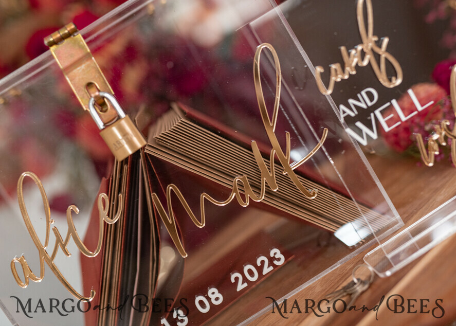 TISCHDEKORATIONSCHILDER   Gästebuch & Karten Geschenke Schilder Transparente Acrylkarten und Glückwunsch-Schild, klares Acryl- und Goldschild, goldenes Plexi-Schild, luxuriöse Hochzeits Tischdekoration, Hochzeitsbeschilderung goldene Spiegelschilder