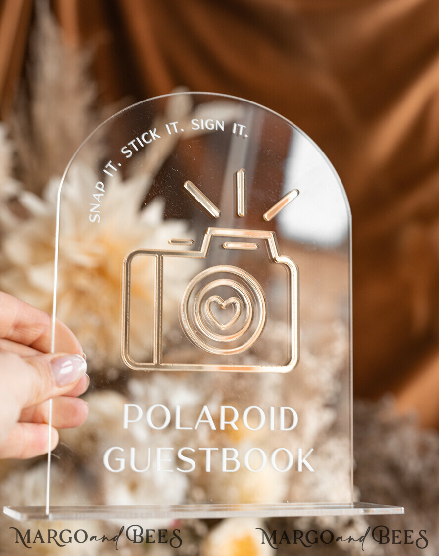 TISCHDEKORATIONSCHILDER   Gästebuch & Karten Geschenke Schilder Transparentes Acrylschild Unser Gästebuch-Schild, Halb-Bogen Beige Ombre Acryl Gold Gästebuch-Schild, Nude Gold Plexi-Schild Unser Gästebuch, Taupe Luxus Hochzeits Tischdekoration, Hochzeitsbeschilderung Goldenes Spiegel Gästebuch-Schild mit Ständer