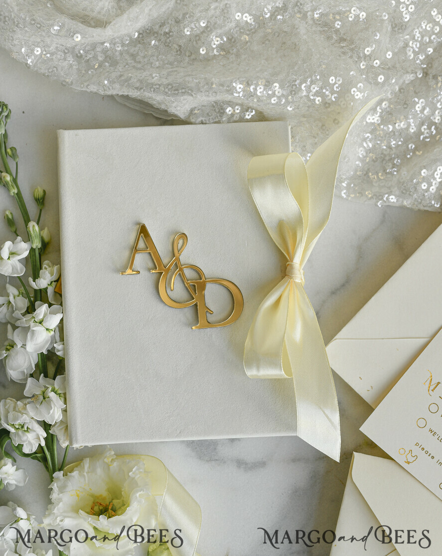 HOCHZEITS EINLADUNGEN Plexiglas Acrylspiegel Samtene Cover Klare Hochzeitskarten, elegante staubblaue Hochzeitskarten, Acrylhochzeits-Einladungen, Spiegelgold Plexi Einladungssatz