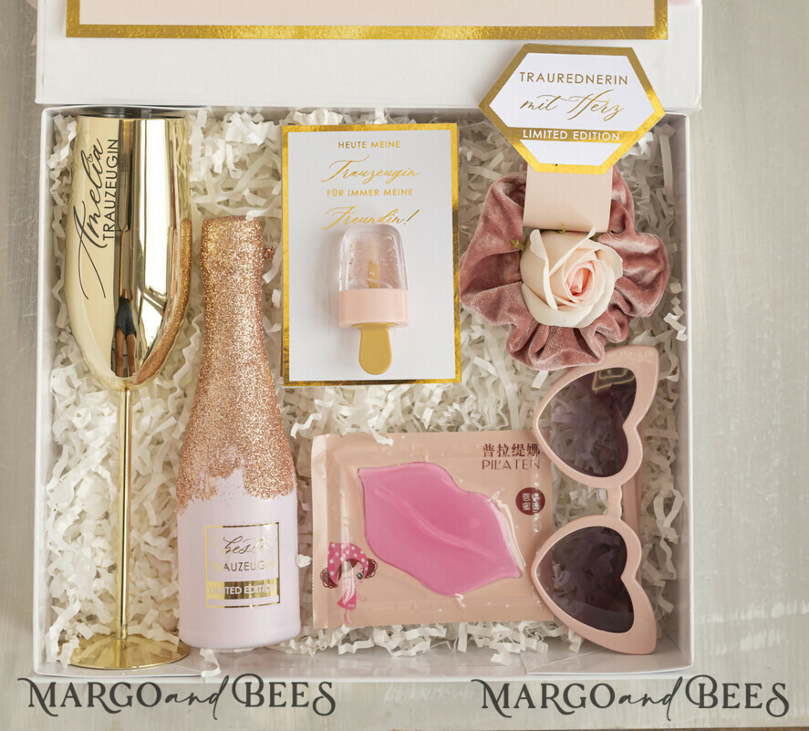 Brautjungfer/Trauzeuge Box Trauzeugin Geschenk Fragen Box XXL Trauzeugin Geschenk Fragen Box, Brautjungfer Trauzeuge, Möchtest Du meine Trauzeugin sein Box, Geschenkschachtel, Trauzeuge Fragen