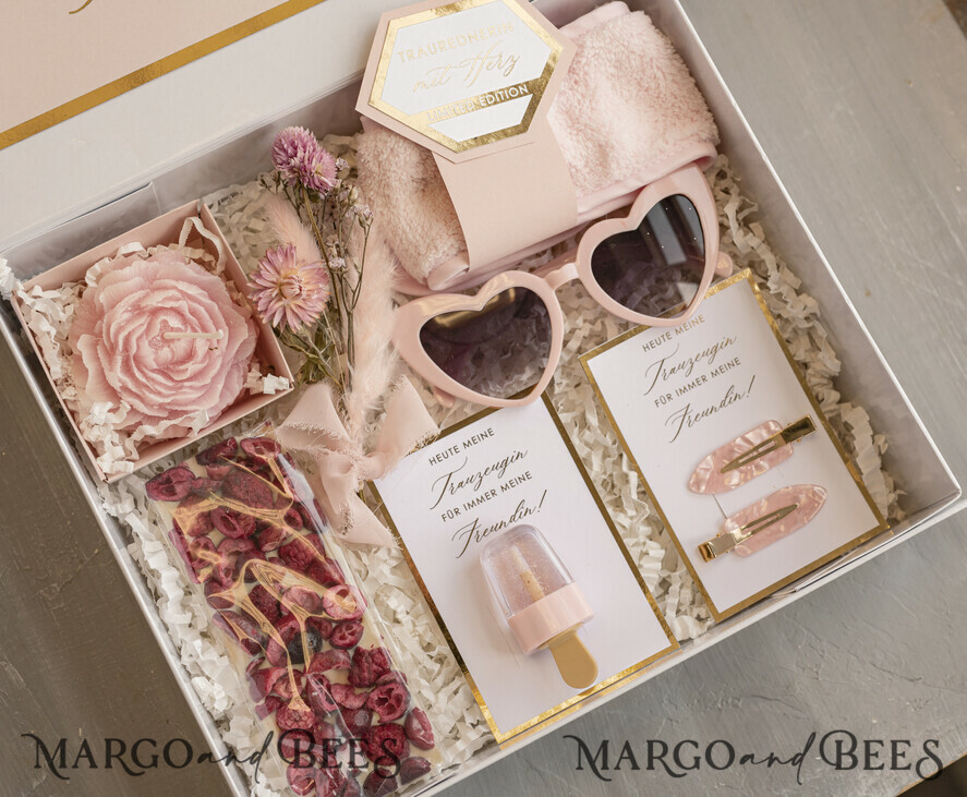 Brautjungfer/Trauzeuge Box Trauzeugin Geschenk Fragen Box XXL Trauzeugin Geschenk Fragen Box, Brautjungfer Trauzeuge, Möchtest Du meine Trauzeugin sein Box, Geschenkschachtel, Trauzeuge Fragen