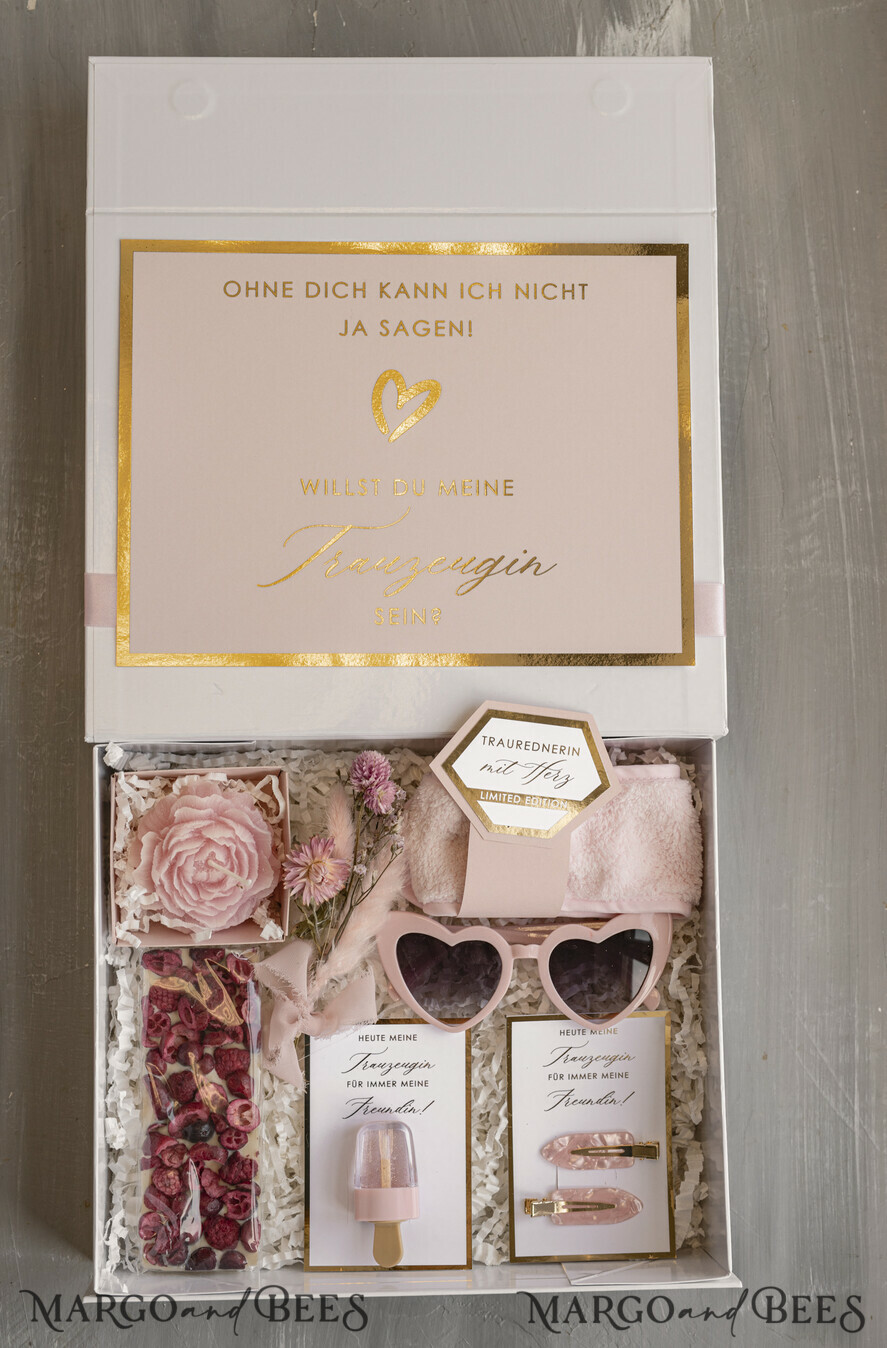 Brautjungfer/Trauzeuge Box Trauzeugin Geschenk Fragen Box XXL Trauzeugin Geschenk Fragen Box, Brautjungfer Trauzeuge, Möchtest Du meine Trauzeugin sein Box, Geschenkschachtel, Trauzeuge Fragen