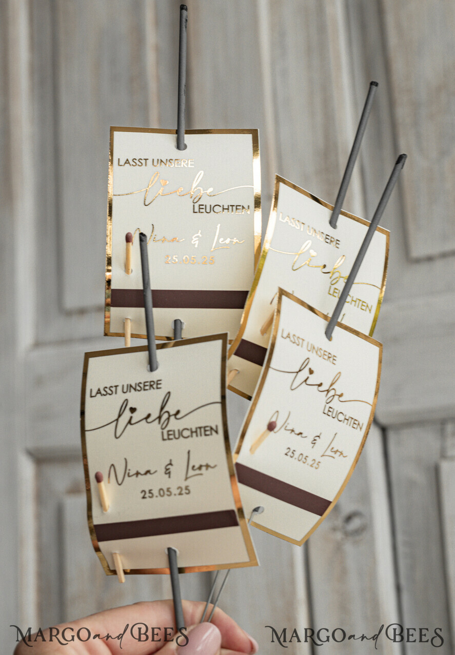 HOCHZEITSGESCHENKE Gastgeschenke Hochzeit Hochzeit Wunderkerzen Etiketten Personalisierte. Für Hochzeit, Party, Jubiläum oder zur Verlobung.