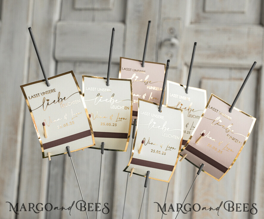 HOCHZEITSGESCHENKE Gastgeschenke Hochzeit Hochzeit Wunderkerzen Etiketten Personalisierte. Für Hochzeit, Party, Jubiläum oder zur Verlobung.