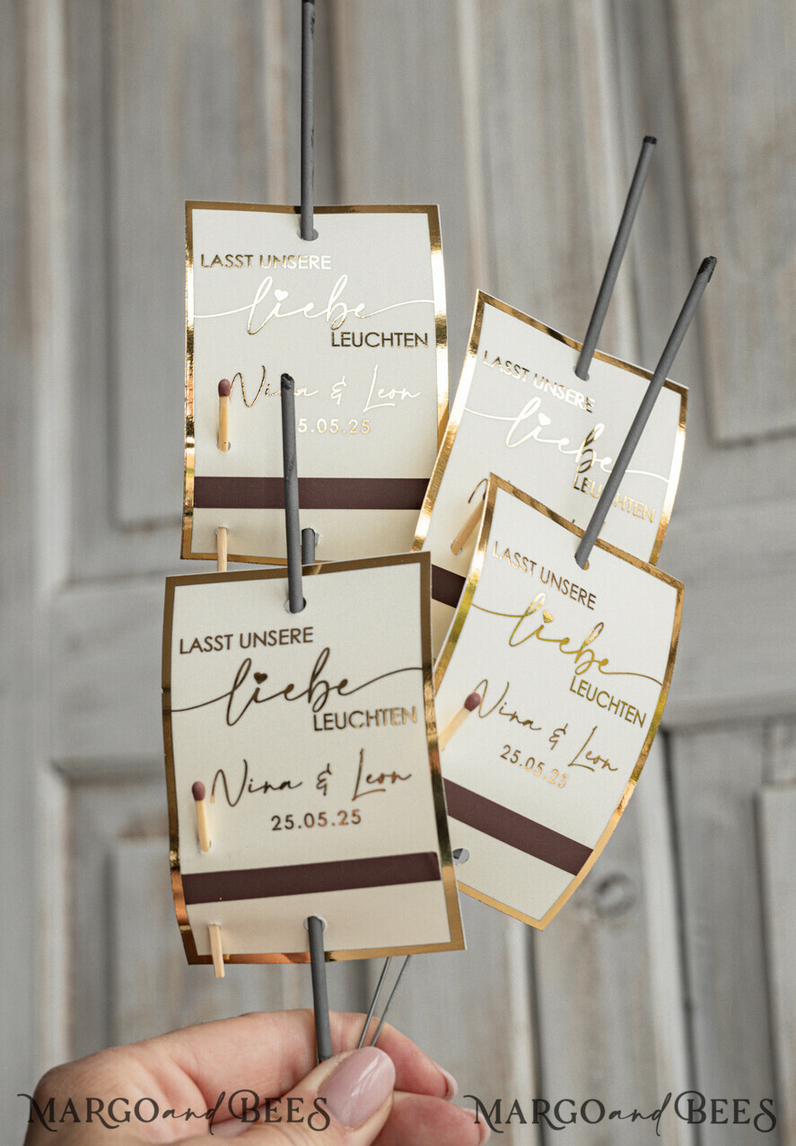 HOCHZEITSGESCHENKE Gastgeschenke Hochzeit Hochzeit Wunderkerzen Etiketten Personalisierte. Für Hochzeit, Party, Jubiläum oder zur Verlobung.