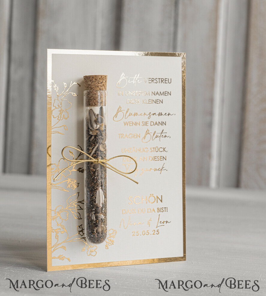 HOCHZEITSGESCHENKE Gastgeschenke Hochzeit Personalisierte Gastgeschenke Hochzeit mit Blumensamen Reagenzglas, personalisiertes Gastgeschenk Hochzeit Samen handgemachtes Gastgeschenk Hochzeit Brautpaar