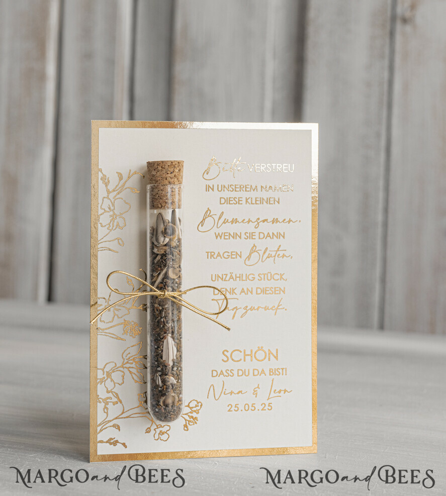 HOCHZEITSGESCHENKE Gastgeschenke Hochzeit Personalisierte Gastgeschenke Hochzeit mit Blumensamen Reagenzglas, personalisiertes Gastgeschenk Hochzeit Samen handgemachtes Gastgeschenk Hochzeit Brautpaar