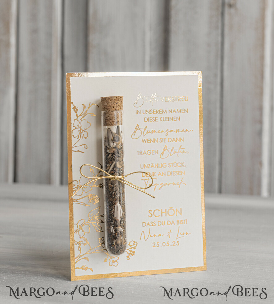 HOCHZEITSGESCHENKE Gastgeschenke Hochzeit Personalisierte Gastgeschenke Hochzeit mit Blumensamen Reagenzglas, personalisiertes Gastgeschenk Hochzeit Samen handgemachtes Gastgeschenk Hochzeit Brautpaar