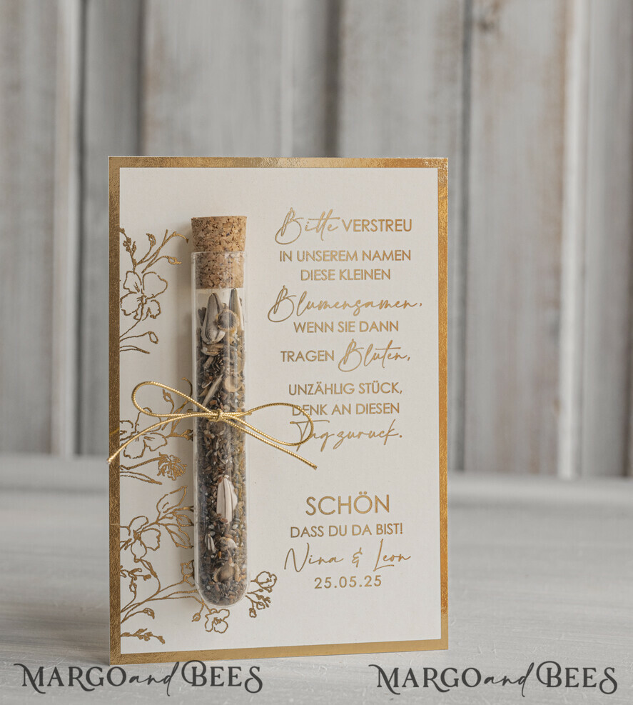 HOCHZEITSGESCHENKE Gastgeschenke Hochzeit Personalisierte Gastgeschenke Hochzeit mit Blumensamen Reagenzglas, personalisiertes Gastgeschenk Hochzeit Samen handgemachtes Gastgeschenk Hochzeit Brautpaar