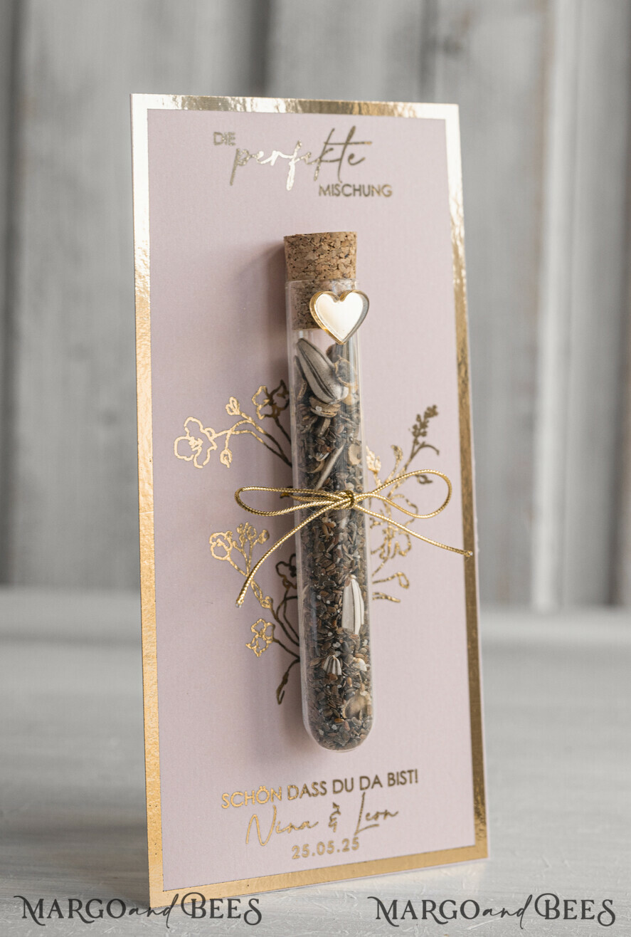HOCHZEITSGESCHENKE Gastgeschenke Hochzeit Personalisierte Gastgeschenke Hochzeit mit Blumensamen Reagenzglas, personalisiertes Gastgeschenk Hochzeit Samen handgemachtes Gastgeschenk Hochzeit Brautpaar
