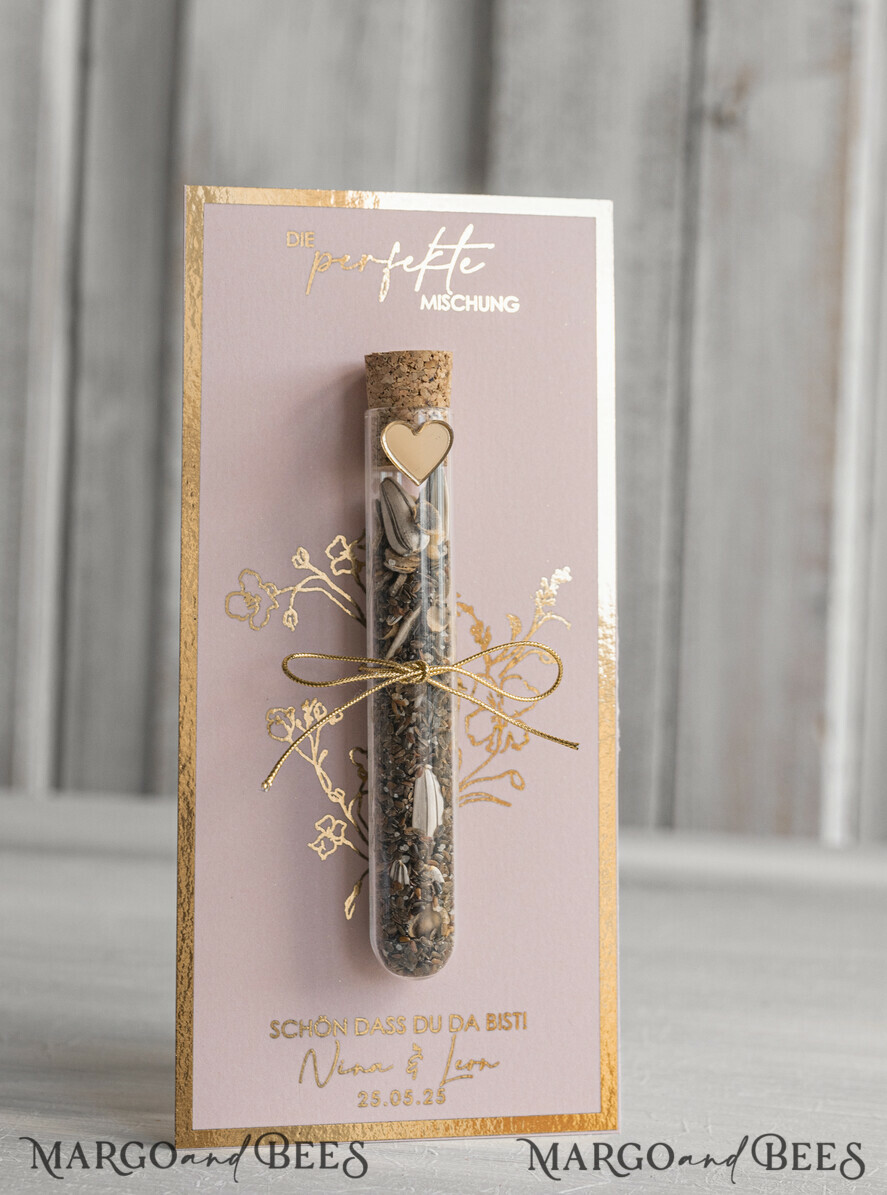 HOCHZEITSGESCHENKE Gastgeschenke Hochzeit Personalisierte Gastgeschenke Hochzeit mit Blumensamen Reagenzglas, personalisiertes Gastgeschenk Hochzeit Samen handgemachtes Gastgeschenk Hochzeit Brautpaar