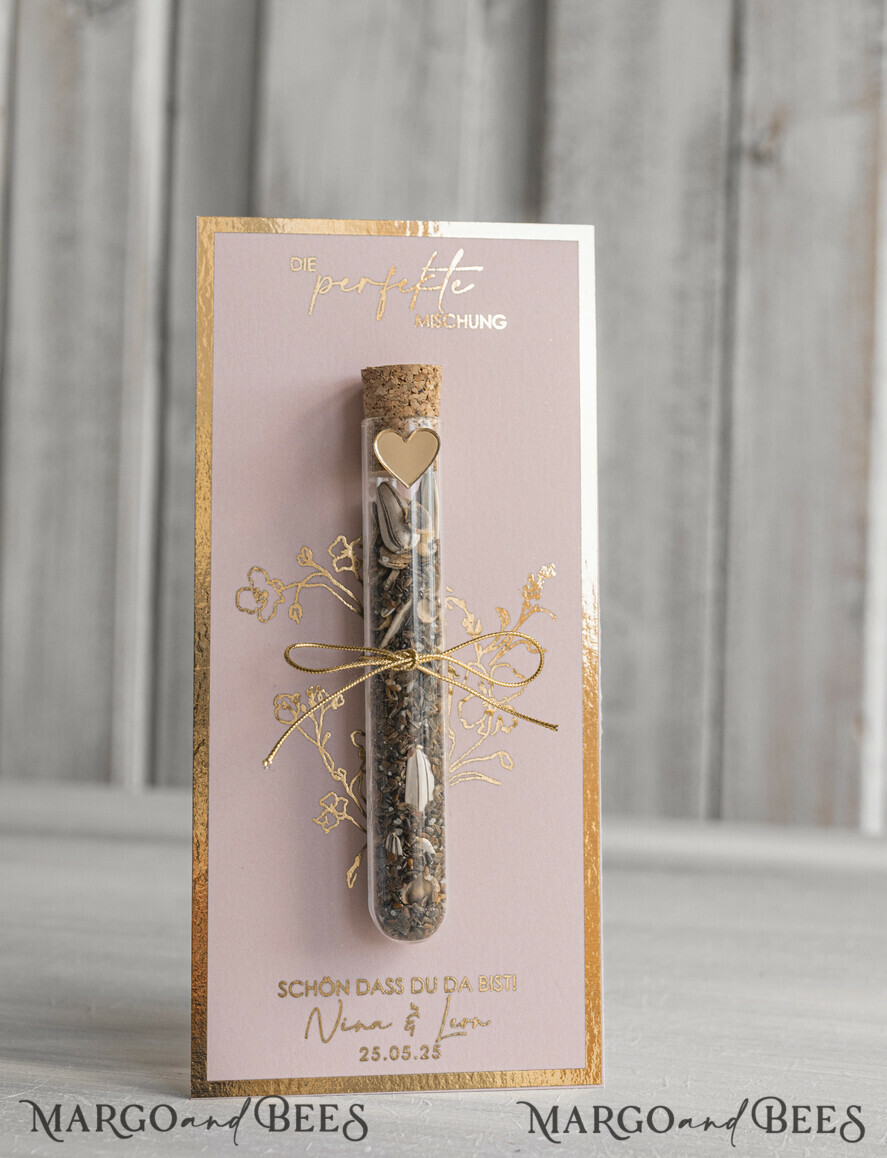 HOCHZEITSGESCHENKE Gastgeschenke Hochzeit Personalisierte Gastgeschenke Hochzeit mit Blumensamen Reagenzglas, personalisiertes Gastgeschenk Hochzeit Samen handgemachtes Gastgeschenk Hochzeit Brautpaar