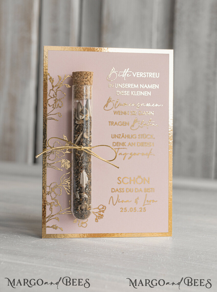 HOCHZEITSGESCHENKE Gastgeschenke Hochzeit Personalisierte Gastgeschenke Hochzeit mit Blumensamen Reagenzglas, personalisiertes Gastgeschenk Hochzeit Samen handgemachtes Gastgeschenk Hochzeit Brautpaar