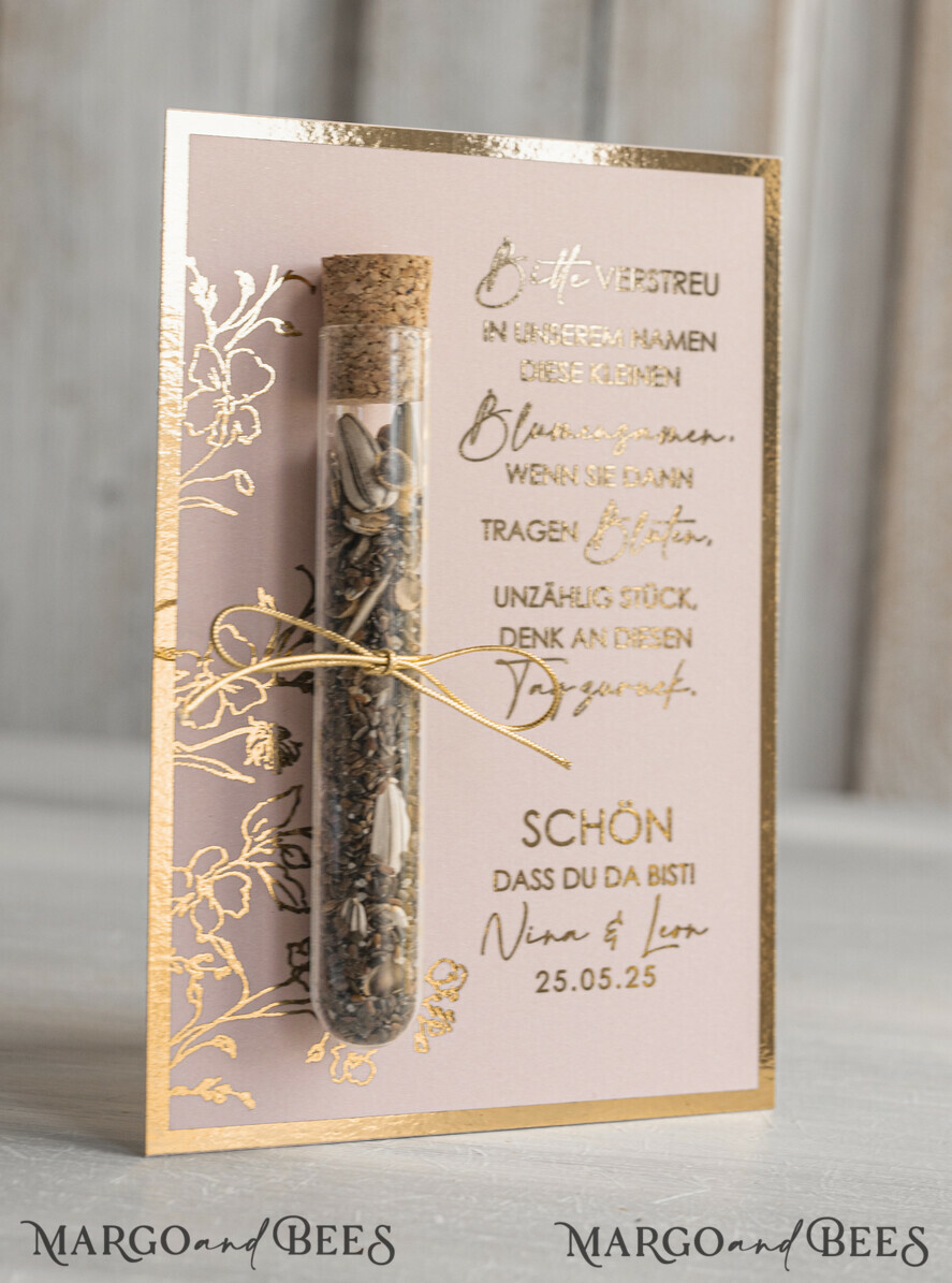 HOCHZEITSGESCHENKE Gastgeschenke Hochzeit Personalisierte Gastgeschenke Hochzeit mit Blumensamen Reagenzglas, personalisiertes Gastgeschenk Hochzeit Samen handgemachtes Gastgeschenk Hochzeit Brautpaar