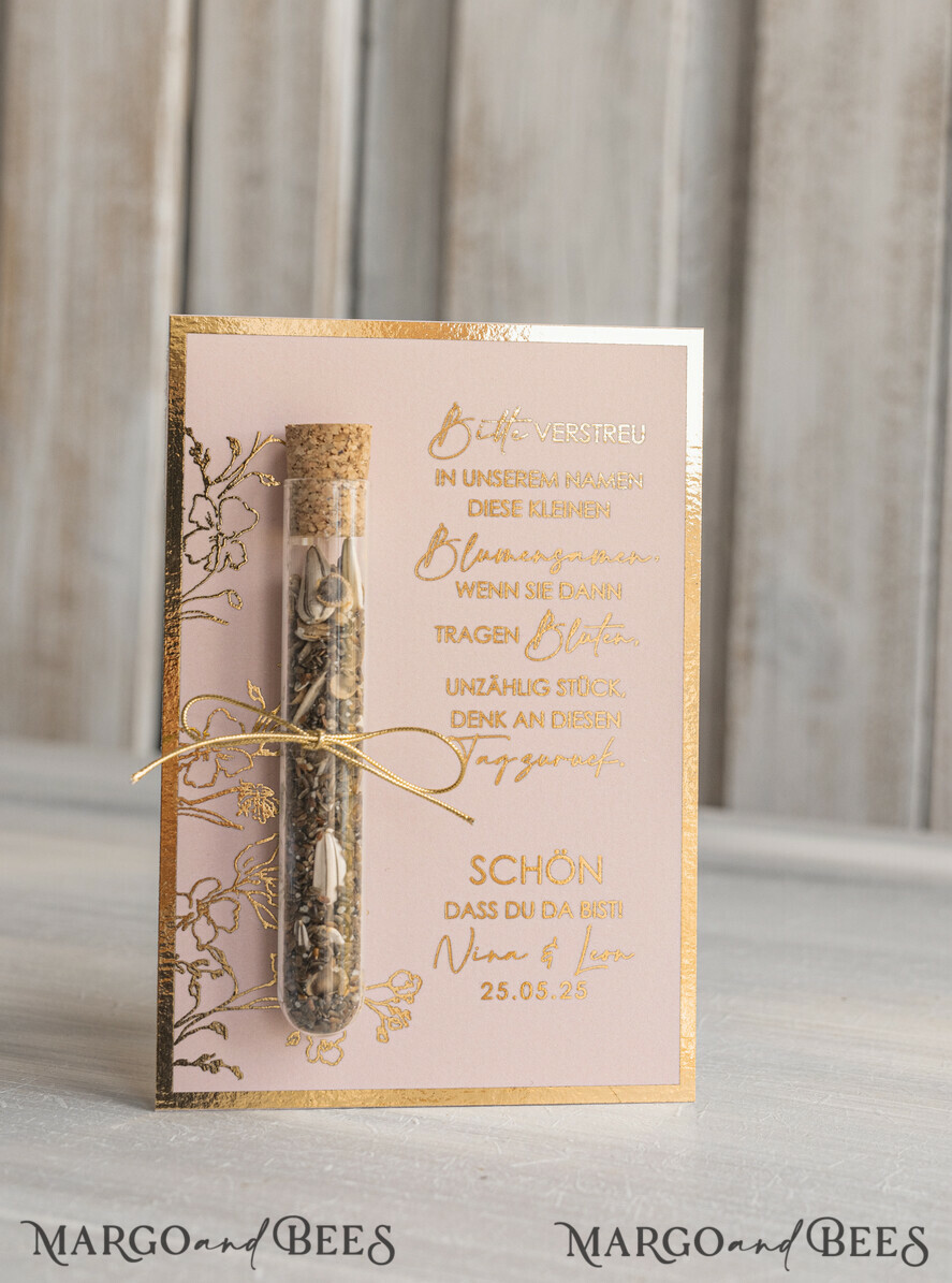 HOCHZEITSGESCHENKE Gastgeschenke Hochzeit Personalisierte Gastgeschenke Hochzeit mit Blumensamen Reagenzglas, personalisiertes Gastgeschenk Hochzeit Samen handgemachtes Gastgeschenk Hochzeit Brautpaar