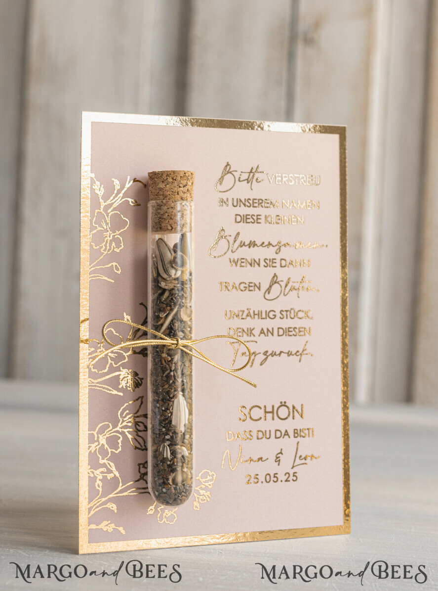 HOCHZEITSGESCHENKE Gastgeschenke Hochzeit Personalisierte Gastgeschenke Hochzeit mit Blumensamen Reagenzglas, personalisiertes Gastgeschenk Hochzeit Samen handgemachtes Gastgeschenk Hochzeit Brautpaar