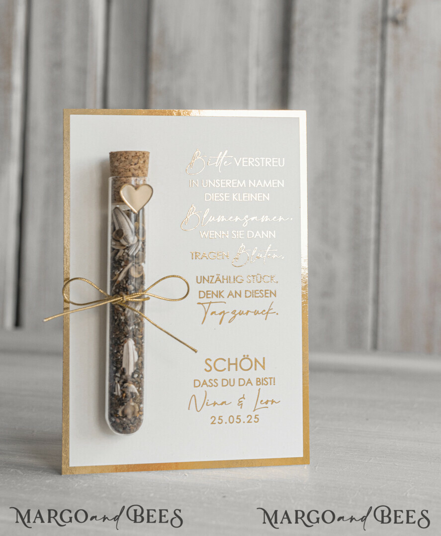HOCHZEITSGESCHENKE Gastgeschenke Hochzeit Personalisierte Gastgeschenke Hochzeit mit Blumensamen Reagenzglas, personalisiertes Gastgeschenk Hochzeit Samen handgemachtes Gastgeschenk Hochzeit Brautpaar