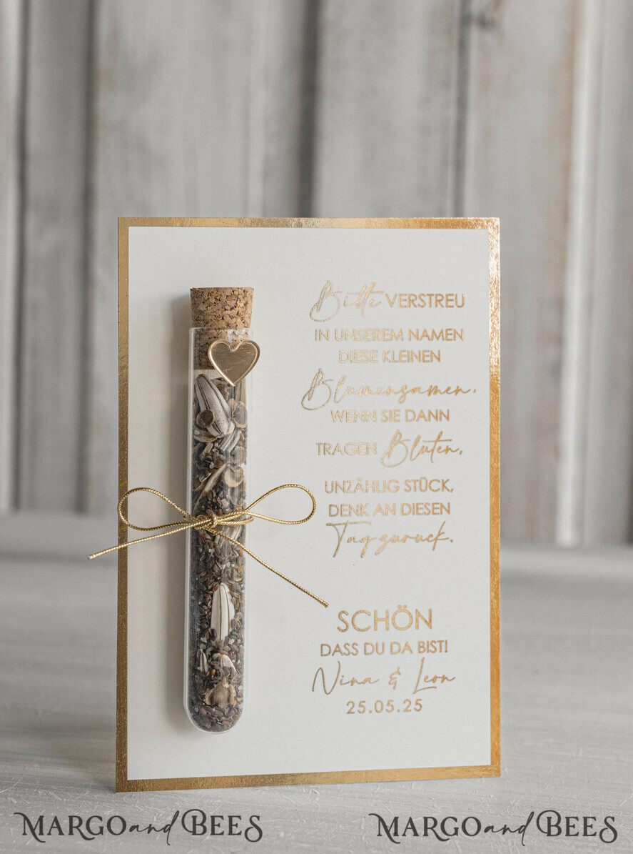 HOCHZEITSGESCHENKE Gastgeschenke Hochzeit Personalisierte Gastgeschenke Hochzeit mit Blumensamen Reagenzglas, personalisiertes Gastgeschenk Hochzeit Samen handgemachtes Gastgeschenk Hochzeit Brautpaar