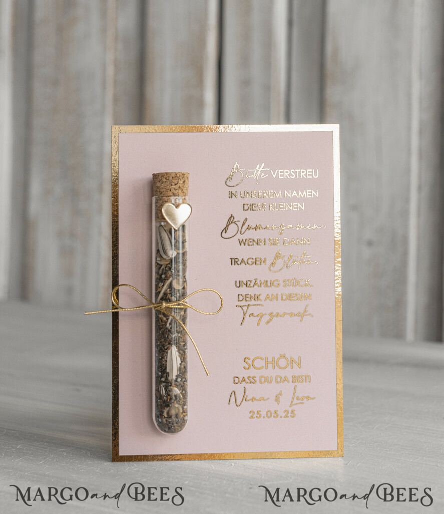 HOCHZEITSGESCHENKE Gastgeschenke Hochzeit Personalisierte Gastgeschenke Hochzeit mit Blumensamen Reagenzglas, personalisiertes Gastgeschenk Hochzeit Samen handgemachtes Gastgeschenk Hochzeit Brautpaar