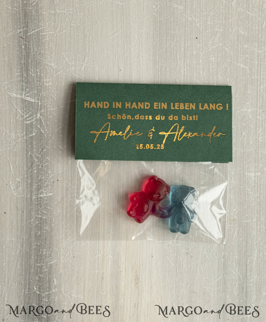 HOCHZEITSGESCHENKE Gastgeschenke Hochzeit Gastgeschenke Hochzeit Bärchen-Pärchen Gastgeschenke Hochzeit Gummibärchen Hand-in-Hand-ein-Leben-lang