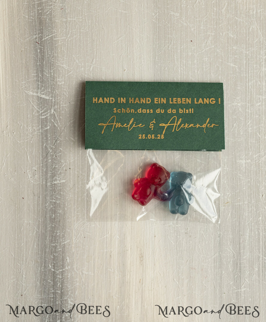 HOCHZEITSGESCHENKE Gastgeschenke Hochzeit Gastgeschenke Hochzeit Bärchen-Pärchen Gastgeschenke Hochzeit Gummibärchen Hand-in-Hand-ein-Leben-lang