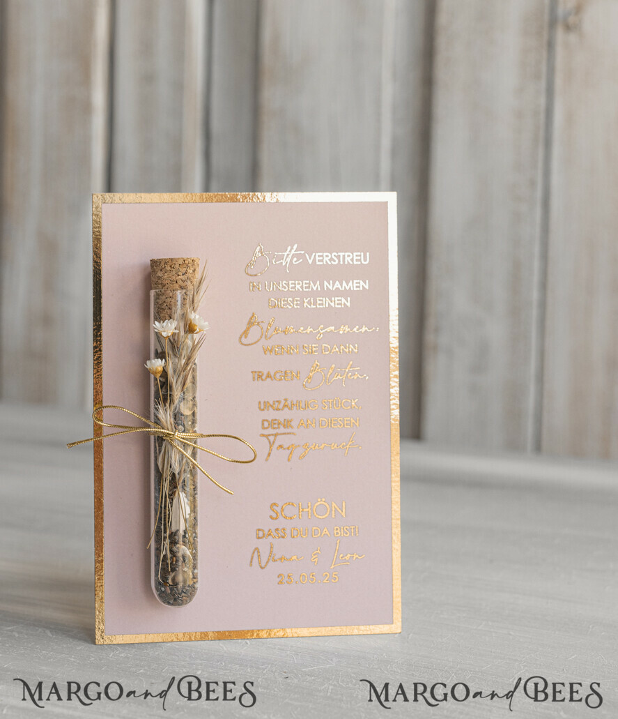 HOCHZEITSGESCHENKE Gastgeschenke Hochzeit Personalisierte Gastgeschenke Hochzeit mit Blumensamen Reagenzglas, personalisiertes Gastgeschenk Hochzeit Samen handgemachtes Gastgeschenk Hochzeit Brautpaar