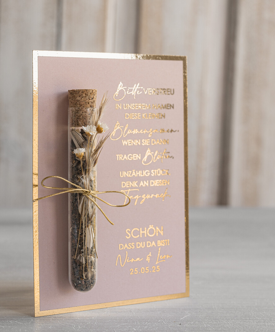 HOCHZEITSGESCHENKE Gastgeschenke Hochzeit Personalisierte Gastgeschenke Hochzeit mit Blumensamen Reagenzglas, personalisiertes Gastgeschenk Hochzeit Samen handgemachtes Gastgeschenk Hochzeit Brautpaar