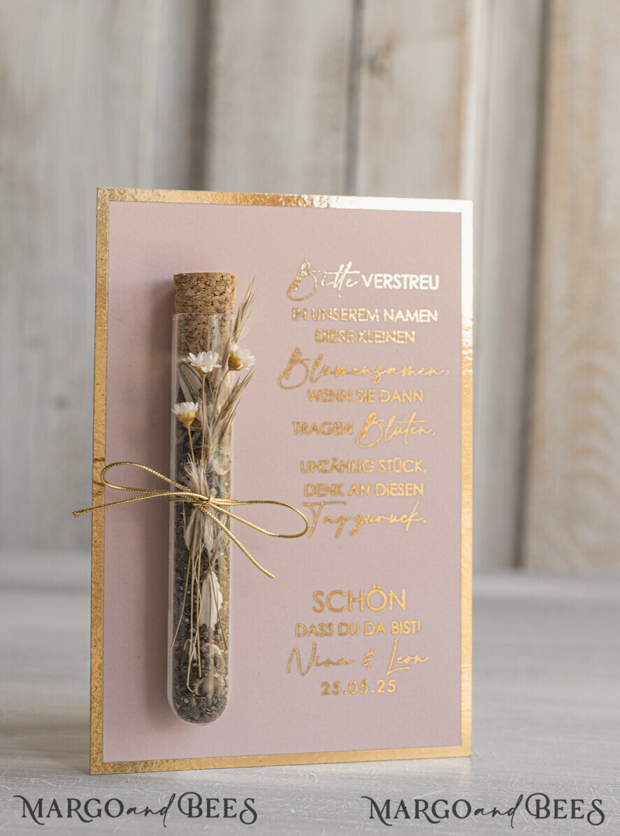 HOCHZEITSGESCHENKE Gastgeschenke Hochzeit Personalisierte Gastgeschenke Hochzeit mit Blumensamen Reagenzglas, personalisiertes Gastgeschenk Hochzeit Samen handgemachtes Gastgeschenk Hochzeit Brautpaar