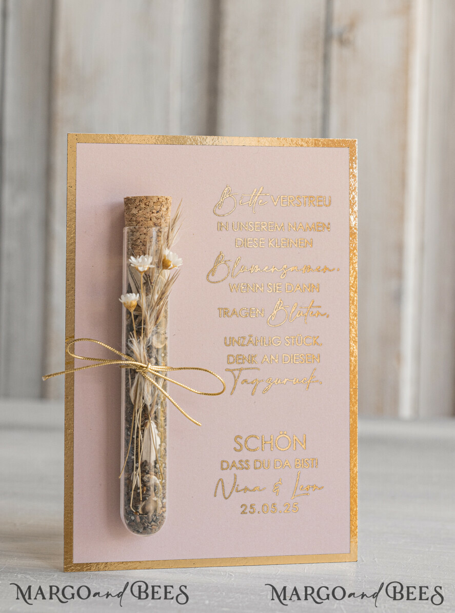 HOCHZEITSGESCHENKE Gastgeschenke Hochzeit Personalisierte Gastgeschenke Hochzeit mit Blumensamen Reagenzglas, personalisiertes Gastgeschenk Hochzeit Samen handgemachtes Gastgeschenk Hochzeit Brautpaar