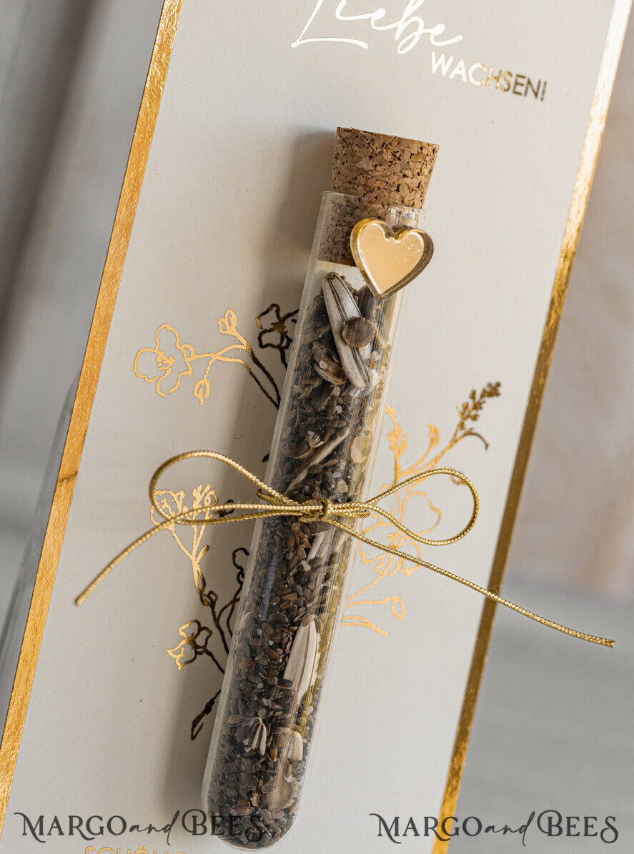 HOCHZEITSGESCHENKE Gastgeschenke Hochzeit Personalisierte Gastgeschenke Hochzeit mit Blumensamen Reagenzglas, personalisiertes Gastgeschenk Hochzeit Samen handgemachtes Gastgeschenk Hochzeit Brautpaar