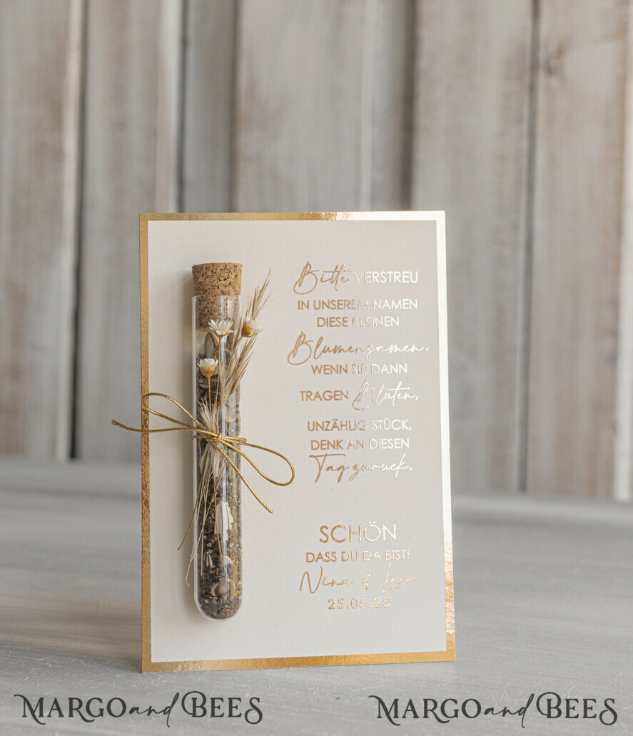 HOCHZEITSGESCHENKE Gastgeschenke Hochzeit Personalisierte Gastgeschenke Hochzeit mit Blumensamen Reagenzglas, personalisiertes Gastgeschenk Hochzeit Samen handgemachtes Gastgeschenk Hochzeit Brautpaar.
