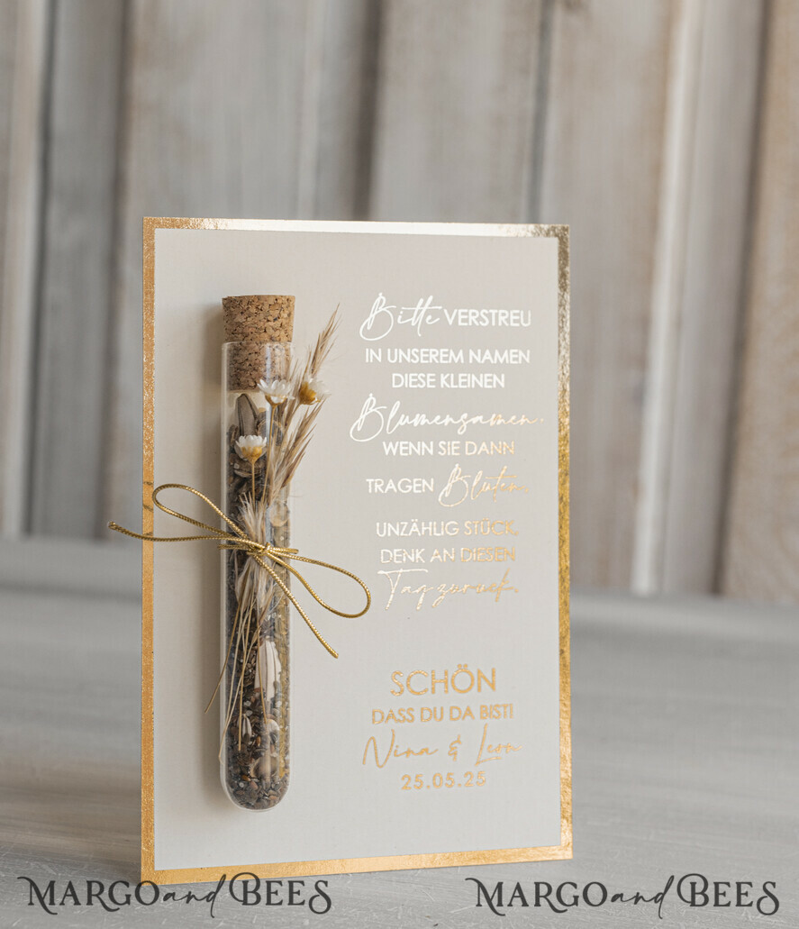 HOCHZEITSGESCHENKE Gastgeschenke Hochzeit Personalisierte Gastgeschenke Hochzeit mit Blumensamen Reagenzglas, personalisiertes Gastgeschenk Hochzeit Samen handgemachtes Gastgeschenk Hochzeit Brautpaar.