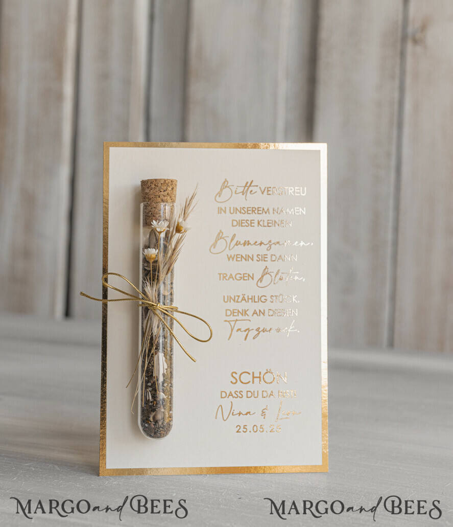HOCHZEITSGESCHENKE Gastgeschenke Hochzeit Personalisierte Gastgeschenke Hochzeit mit Blumensamen Reagenzglas, personalisiertes Gastgeschenk Hochzeit Samen handgemachtes Gastgeschenk Hochzeit Brautpaar.
