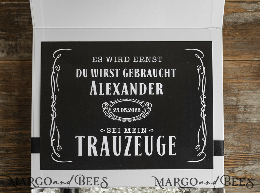 Brautjungfer/Trauzeuge Box Trauzeuge Fragen Geschenkbox Trauzeuge Fragen Geschenkbox Willst du mein Trauzeuge sein