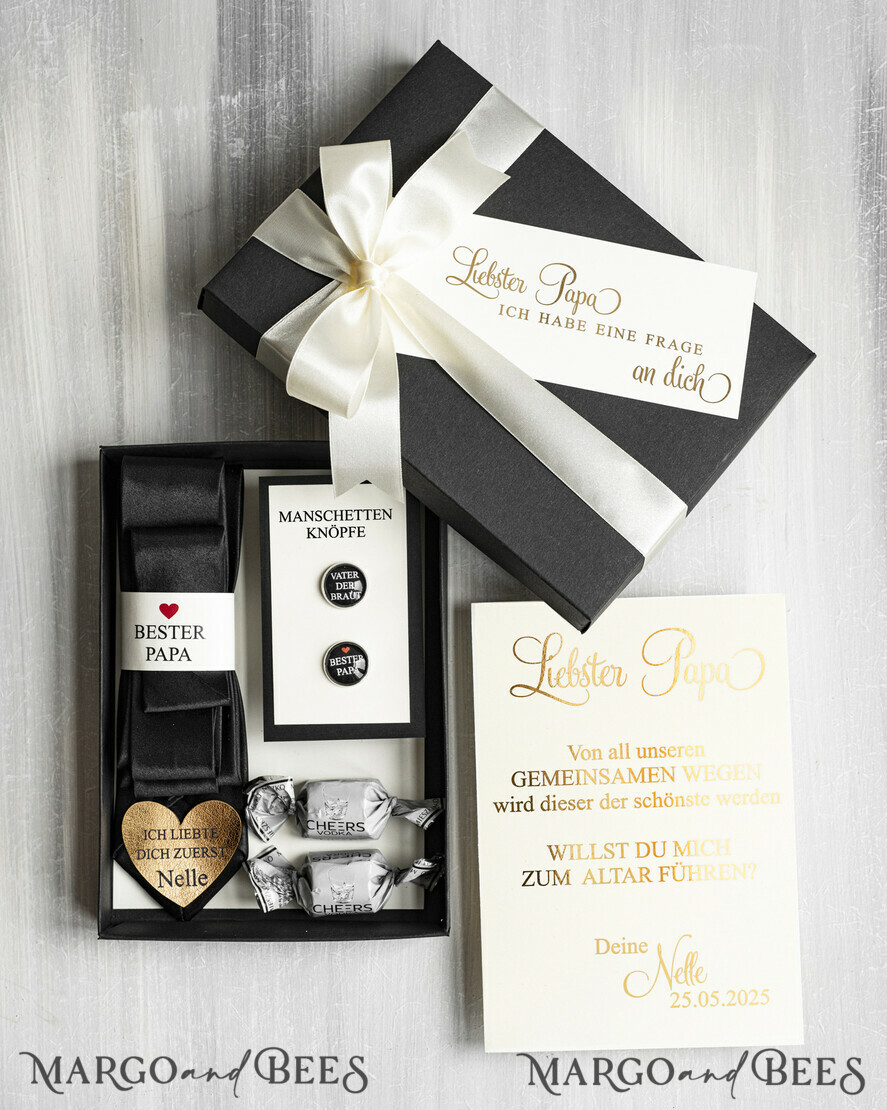 Geschenk für die Eltern Papa, willst du mich zum Altar führen? Manschettenknöpfe Vater der Braut